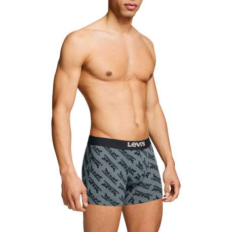 Lot de 3 boxers courts gris et noir en coton avec ceinture élastiquée - Image 6