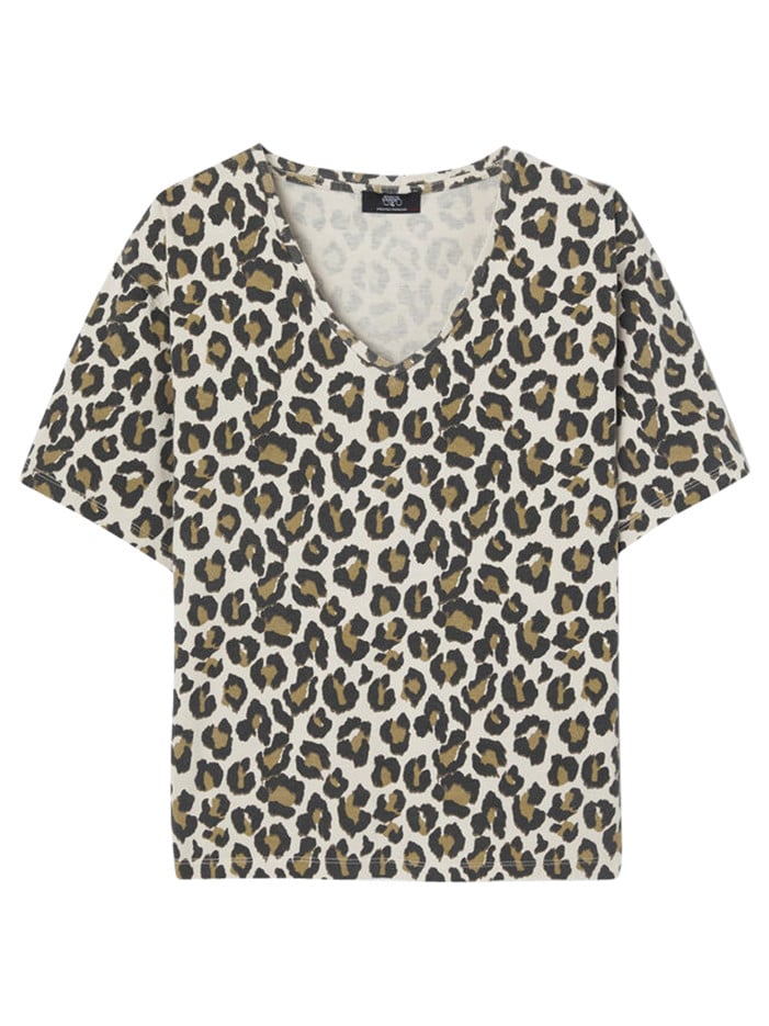 T-shirt en coton léopard...