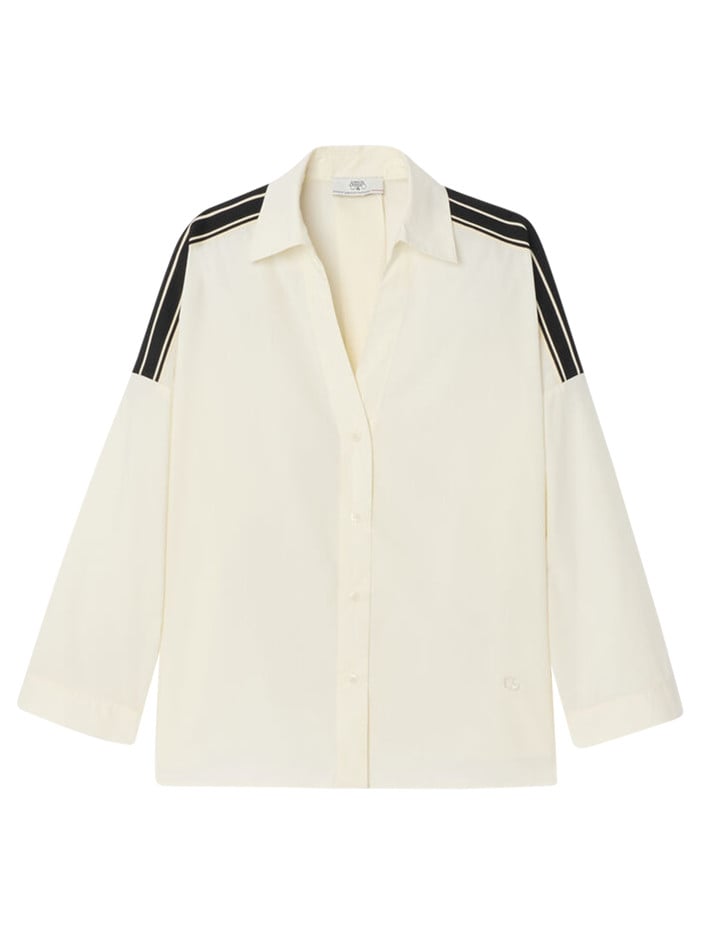 Chemisier en coton beige...