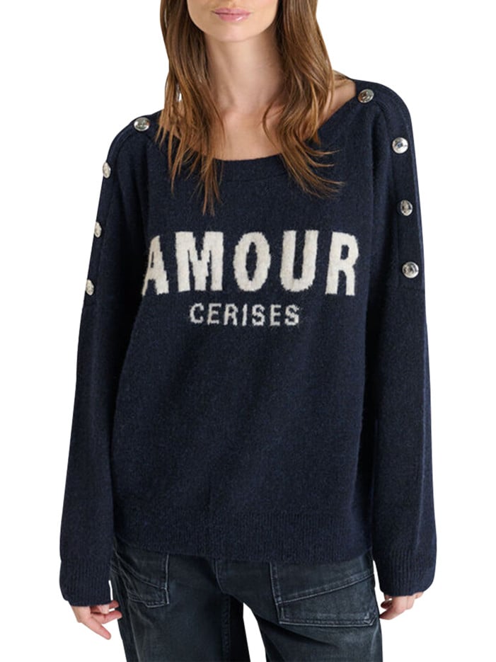 Pull marine uni avec une...