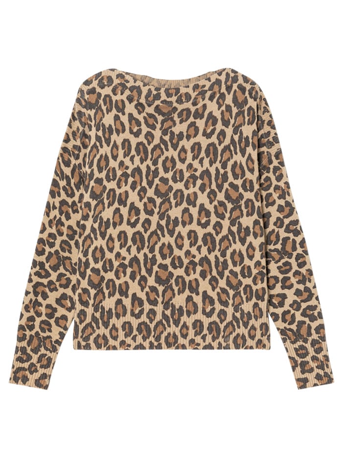Pull léopard imprimé avec...