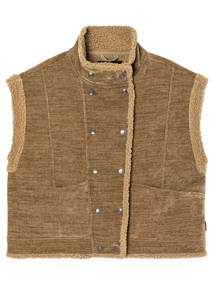 Gilet beige uni avec une...