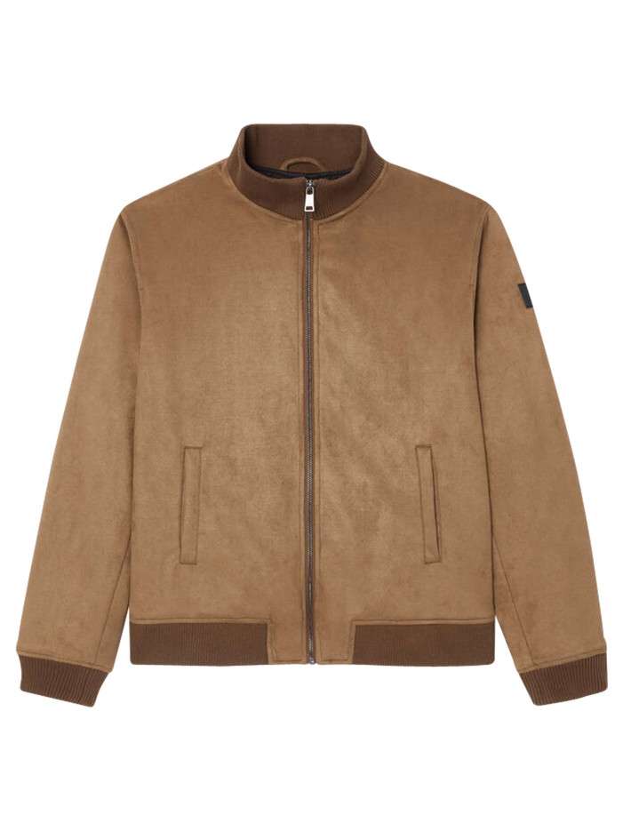 Blouson taupe uni avec une...