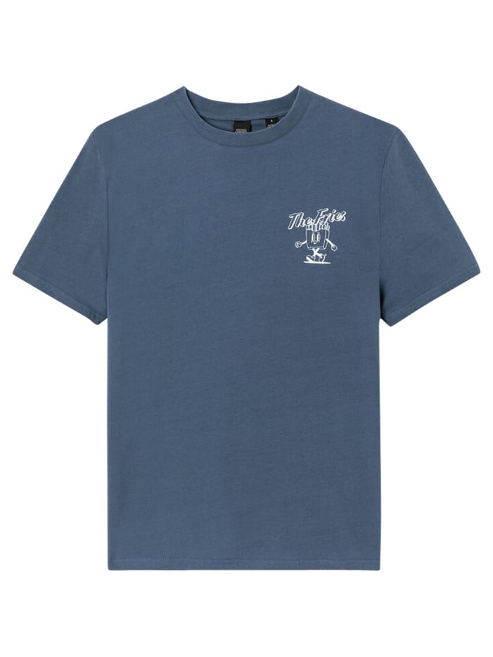 T-shirt en coton bleu uni...