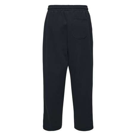 Pantalon de jogging noir uni à coupe loose et à taille élastiquée - Image 2