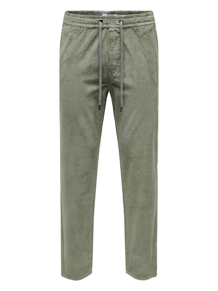 Pantalon en coton vert...