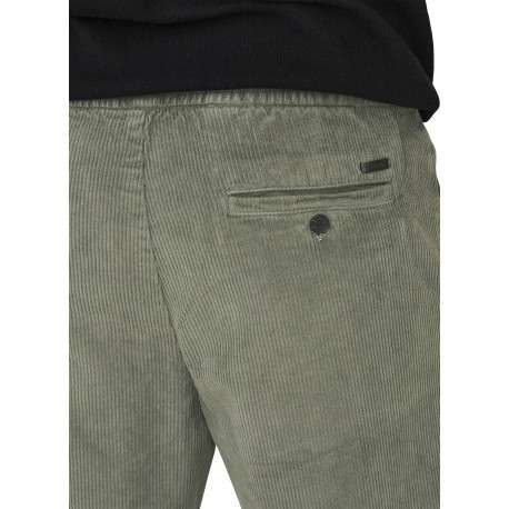Pantalon en coton vert sauge en velours côtelé à coupe regular fit - Image 3