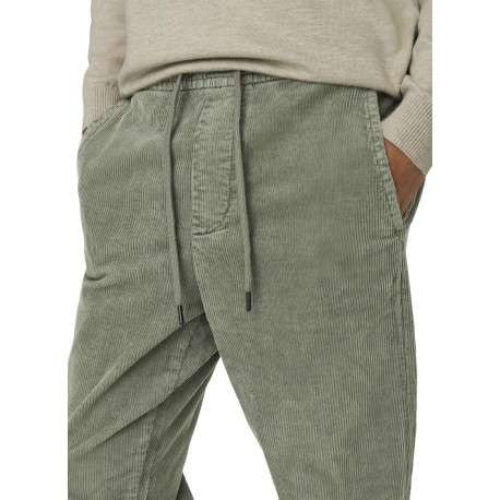 Pantalon en coton vert sauge en velours côtelé à coupe regular fit - Image 6