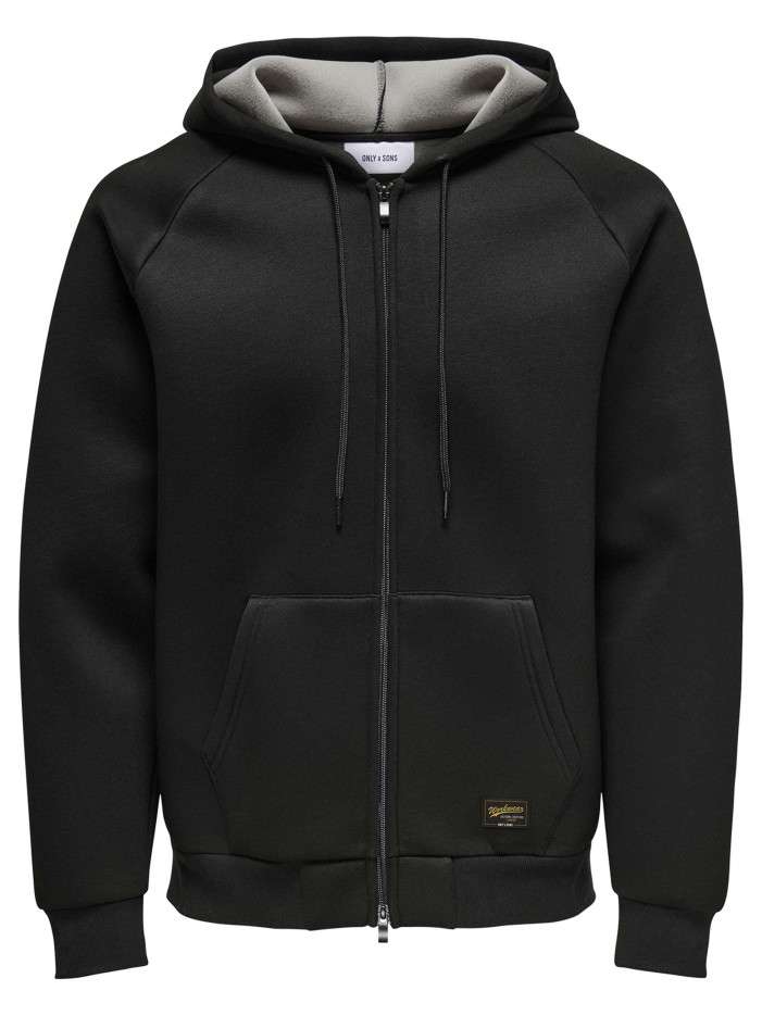 Sweat à capuche zippé noir...