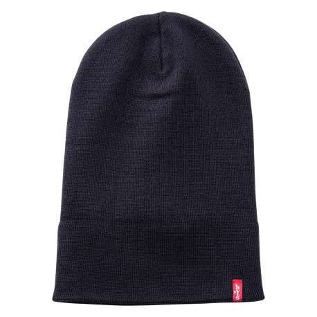 Bonnet marine uni avec large revers et étiquette de la marque - Image 3