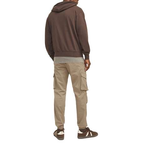 Pantalon Cargo Jpstkane Noah Cuffed Cargo en coton mélangé beige uni - Image 8