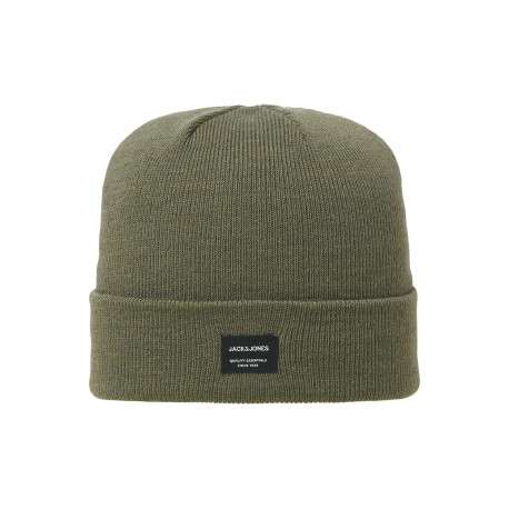 Bonnet kaki en maille piquée avec un patch iconique sur le revers - Image 2
