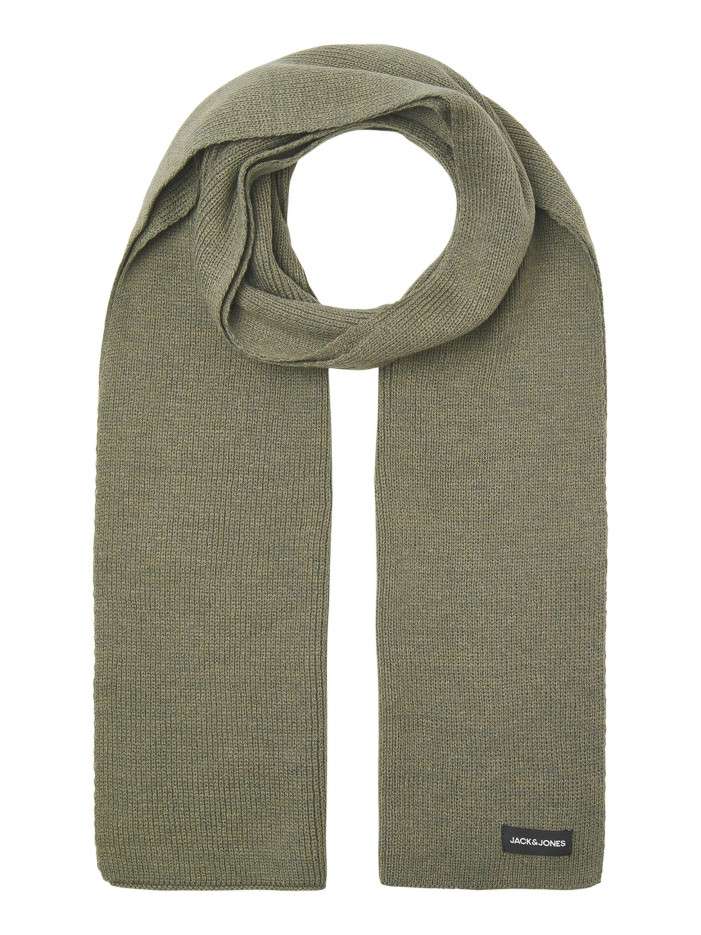 Echarpe kaki unie en maille...