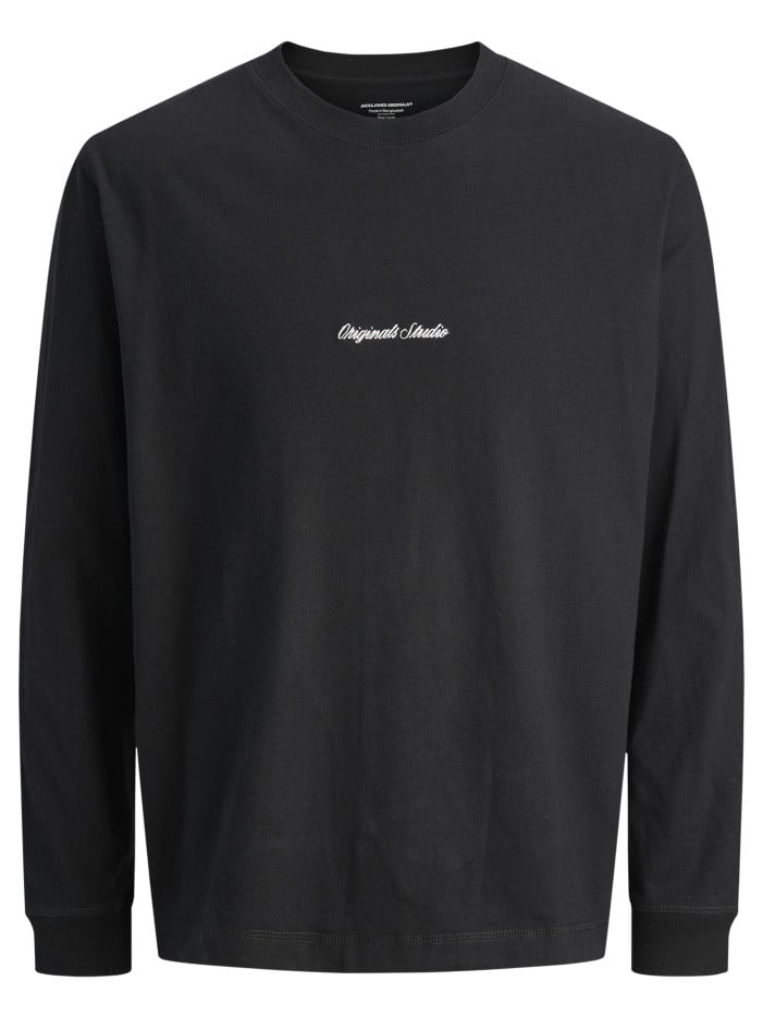 T-shirt en coton noir uni...