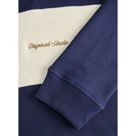Polo en coton mélangé marine rayé avec une coupe droite et un col à revers - Image 5