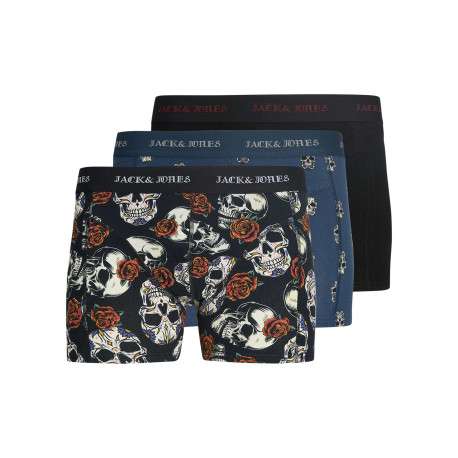 Lot de 3 boxers classiques en coton mélangé multicolore avec des motifs