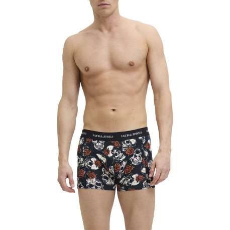 Lot de 3 boxers classiques en coton mélangé multicolore avec des motifs - Image 2