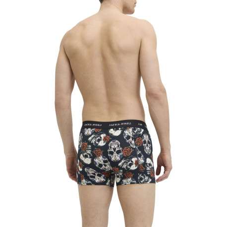 Lot de 3 boxers classiques en coton mélangé multicolore avec des motifs - Image 3