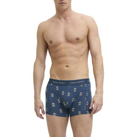 Lot de 3 boxers classiques en coton mélangé multicolore avec des motifs - Image 4
