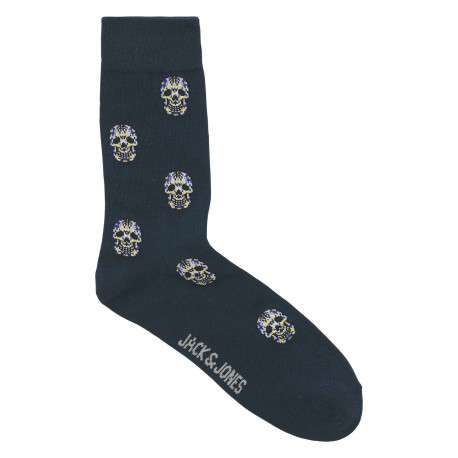Lot de 3 paires de chaussettes noires avec des motifs et une coupe haute - Image 3