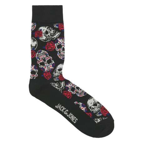 Lot de 3 paires de chaussettes noires avec des motifs et une coupe haute - Image 4