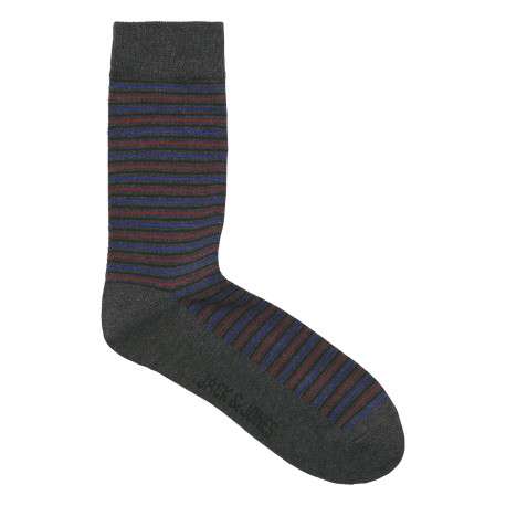 Lot de 3 paires de chaussettes hautes noires rayées avec une coupe haute - Image 5