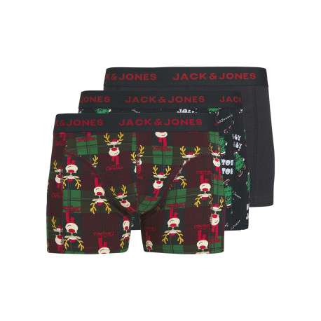 Lot de 3 boxers classiques en coton mélangé nuit à motifs avec une coupe fermée