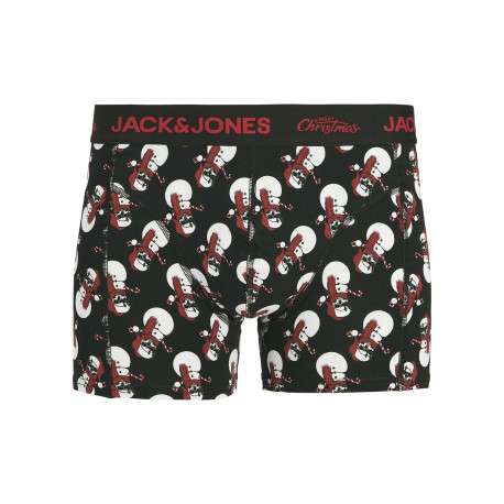 Coffret boxers classiques en coton mélangé noir à motifs avec une coupe fermée - Image 2