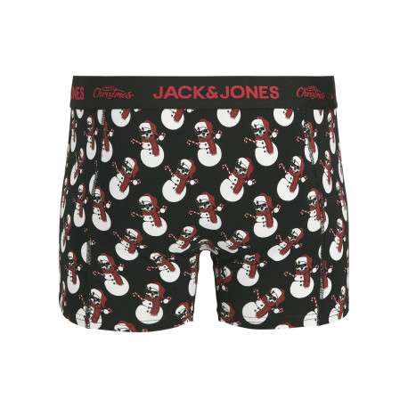 Coffret boxers classiques en coton mélangé noir à motifs avec une coupe fermée - Image 3