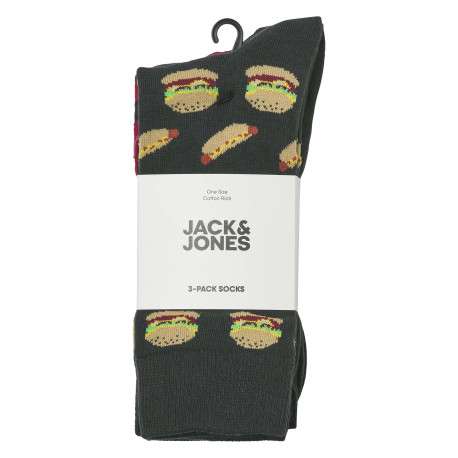 Lot de 3 paires de chaussettes hautes multicolores à motifs avec une coupe haute - Image 2