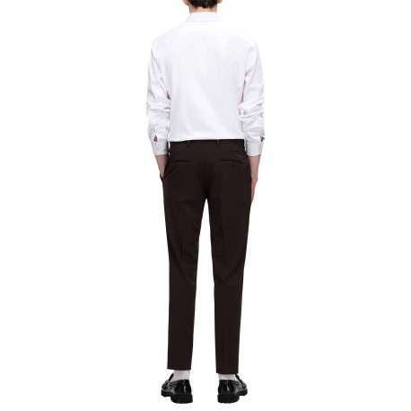 Chemise en coton biologique mélangé blanche unie à coupe droite et col français - Image 2