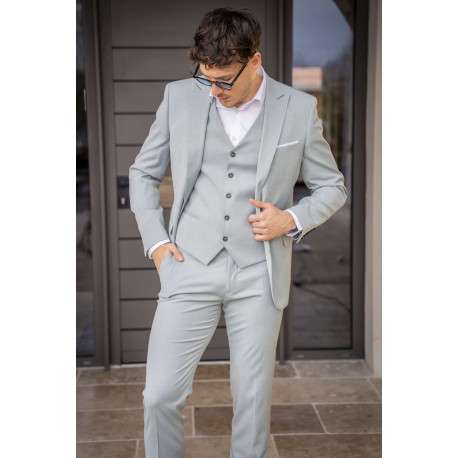 Chemise en coton biologique mélangé blanche unie à coupe droite et col français - Image 6