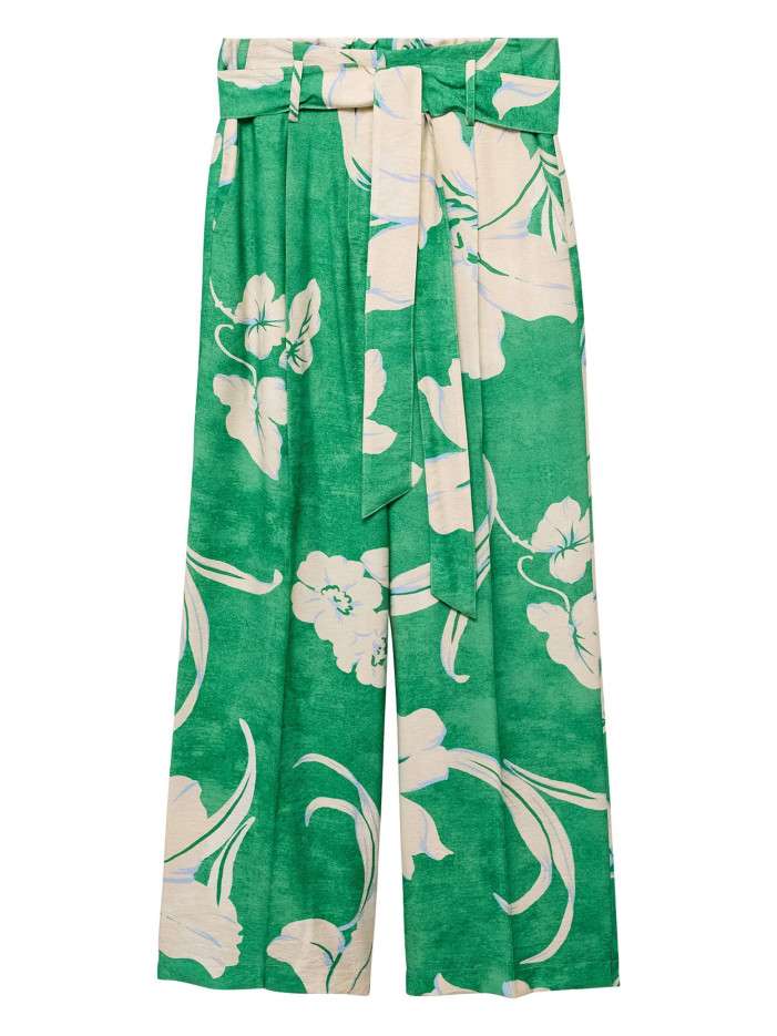 Pantalon chino vert imprimé...