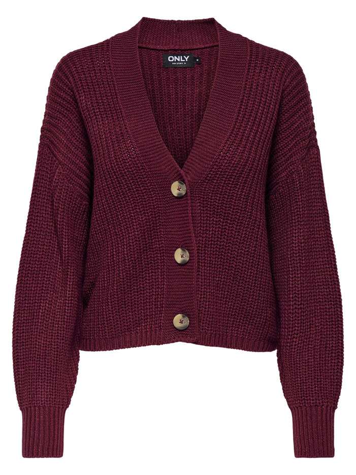 Gilet bordeaux uni avec une...