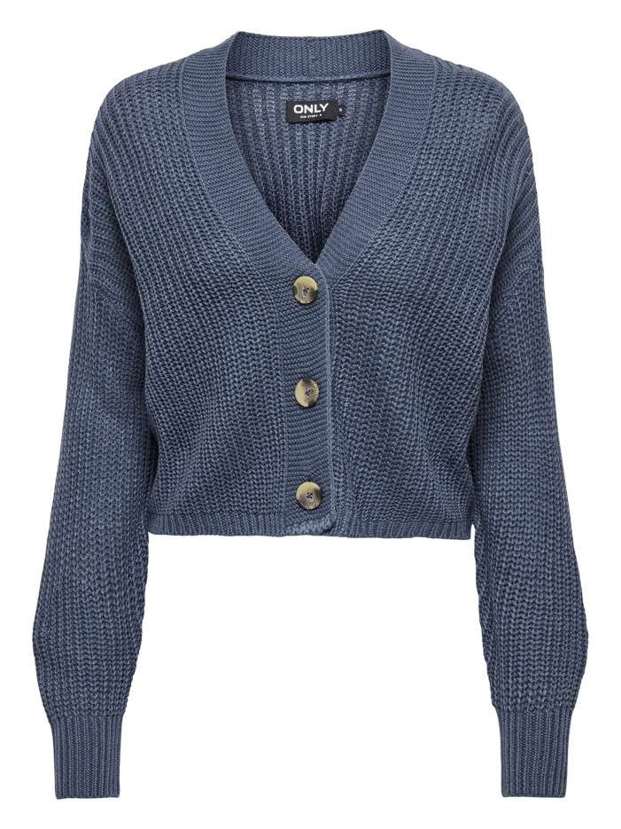 Gilet bleu uni avec un col...