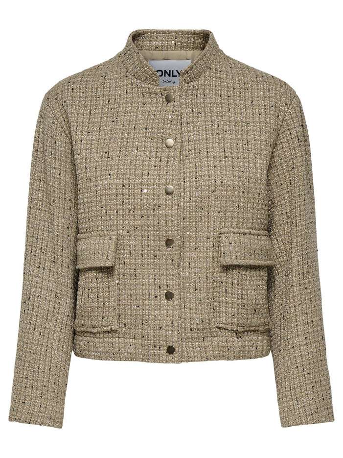 Blouson beige tweed avec...