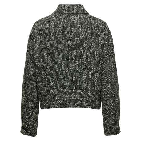 Veste kaki tweed avec une coupe droite et des manches longues - Image 2