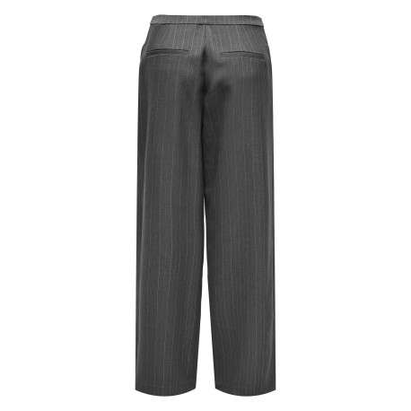 Pantalon chino gris uni avec une coupe droite et des poches à l'arrière - Image 2