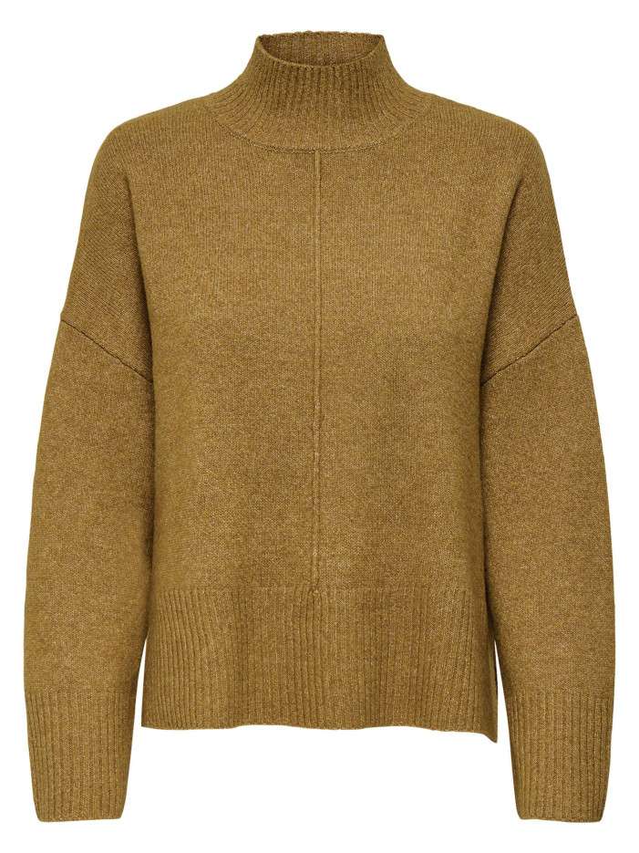 Pull moutarde uni avec une...