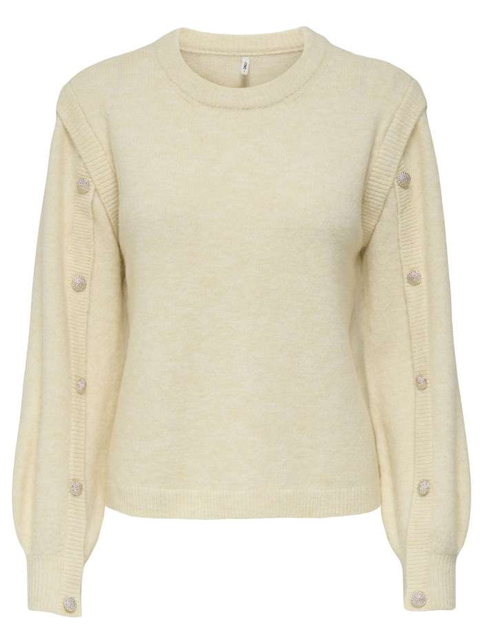 Pull écru uni avec une...