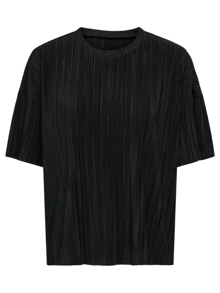 T-shirt noir uni avec une...