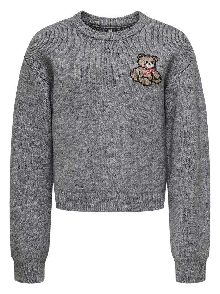 Pull gris imprimé avec des...
