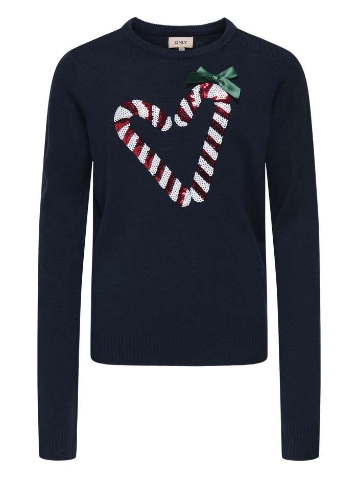 Pull marine imprimé avec...