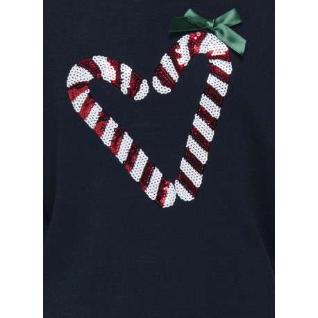 Pull marine imprimé avec une coupe droite à col rond et des manches longues - Image 3