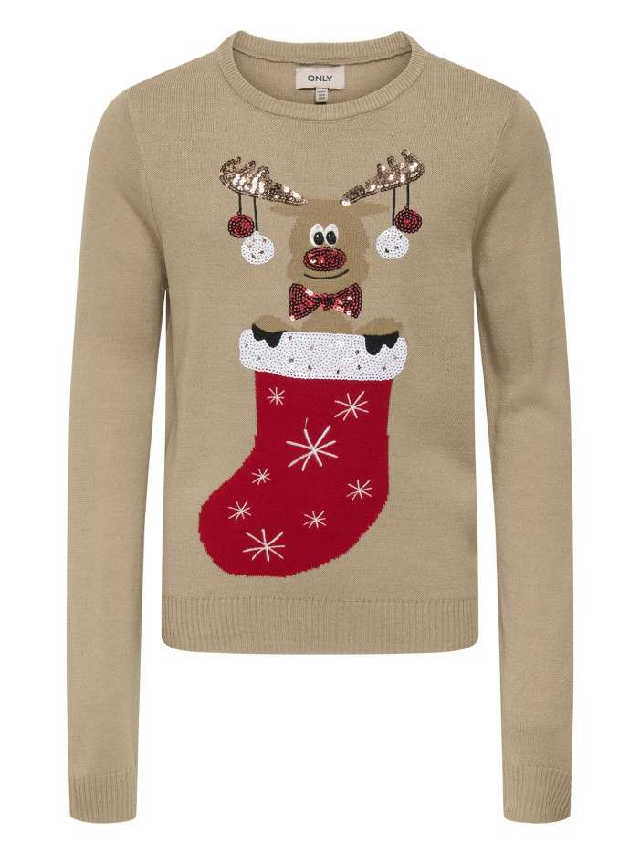Pull camel imprimé avec une...