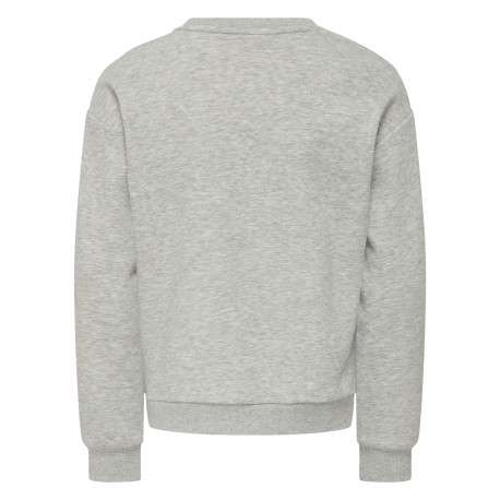 Sweat gris clair imprimé avec des manches longues et une coupe droite à col rond - Image 2