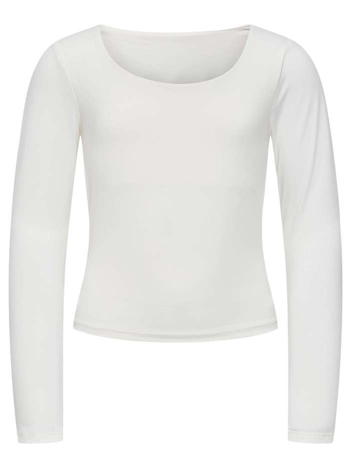 T-shirt blanc uni avec un...