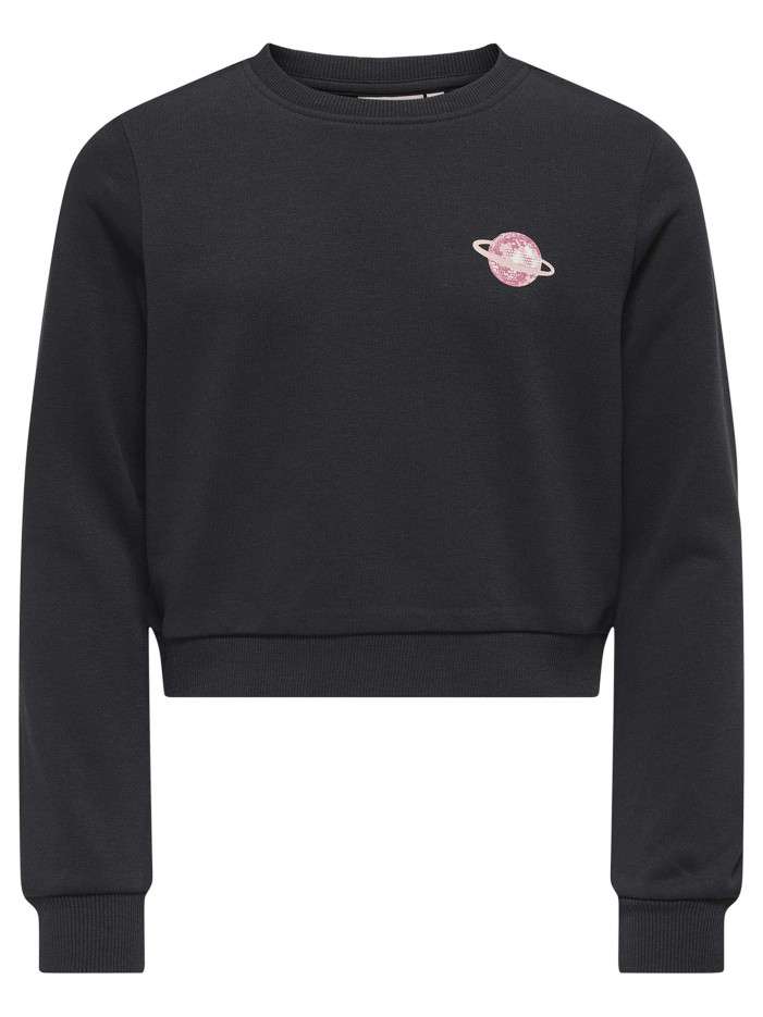 Sweat noir uni avec une...