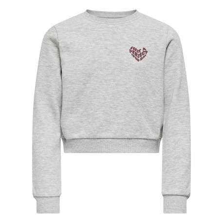 Sweat gris uni avec une coupe droite à col rond et des manches longues