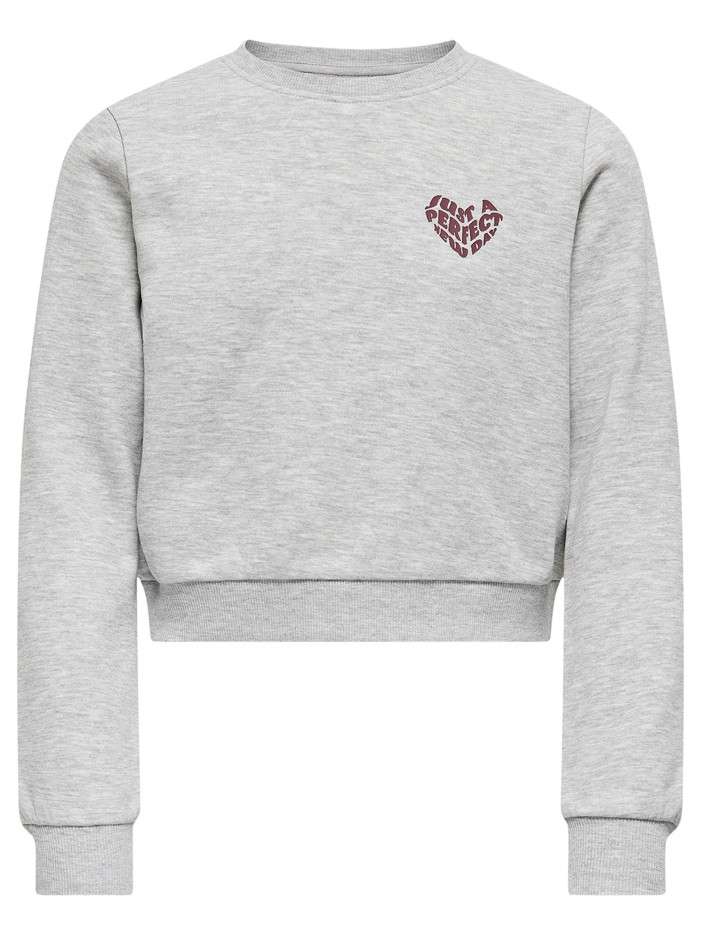 Sweat gris uni avec une...